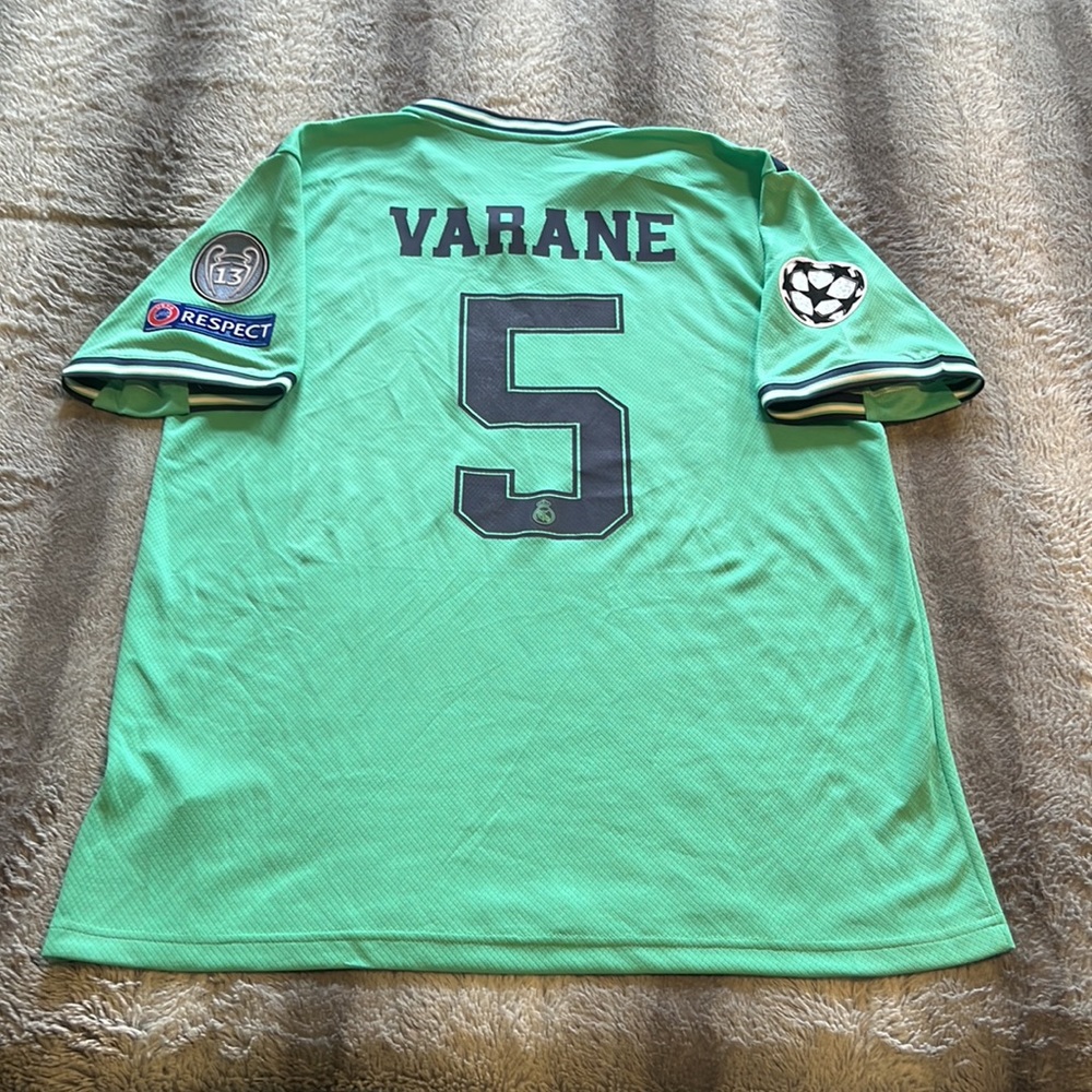 Real Madrid #5 Raphael Varane 2018-19 Adidas UEFA Champions League Away Jersey - Picture 2 of 9